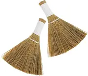 ifundom 2pcs Mini Hand Broom Portable Countertop Cleaning Brush for Desk and Kitchen Soft Grass Sweeping Broom for Effortless Dusting Surfaces