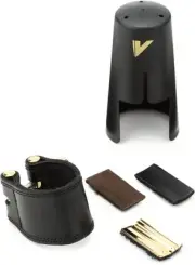LC27P Leather Ligature and Plastic Cap for Alto Sax with 3 Interchangeable Pr...
