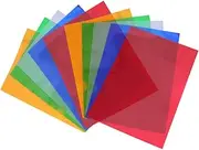jojofuny 10pcs A4 Plastic Folders L-Shape Design Document Organizer for School Office