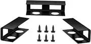 3 Pcs Under Desk Laptop Mount Bracket Heavy Duty with Screw Storage Organizer Black, 10x3x3cm
