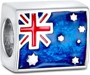 [Bling Jewelry] Travel Tourism England France Words Heart I Love Paris London Piccadilly Double Decker Bus Vacation British Flag Tea Cup Charm Bead For Women Teen Enamel .925 Sterling Silver Fit European Bracelet