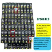 Green Led 12V Boat Car On Off (On) Off (On) Rocker Switch for Carling Arb 4x4