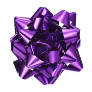 8 Inch Large Gift Bow Metallic Christmas Bows Purple for Gift Wrap