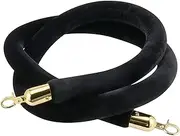 5 4 3 2 Pcs Black Queue Line Barrier Ropes Velvet Stanchion Replacement Rope for Exhibition Event Barn, Crowd Control Rope with Gold Color Plated Hooks (Color : 4 Pack, Size : 150cm/59/5ft) (1 Pack