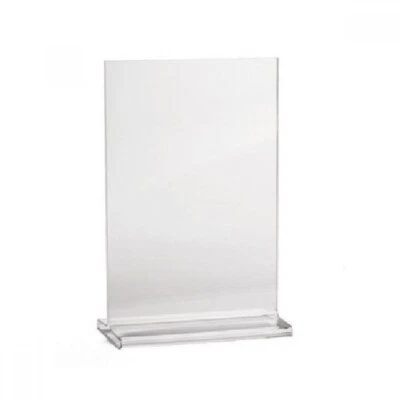 Lot of 12 Tablecraft 85110 Menu Card Holder 8.5"x11" Two Sided Clear Acrylic