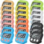 24 Pcs Digital Kitchen Timer Magnetic Timer Bulk On/Off Switch Minute Second Cou