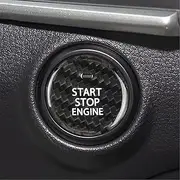 M.JVisun Ignition Starter Switch Sticker for Mazda 3 Axela CX-30 EV Engine Start Stop Button Cover Genuine Carbon Fiber Material - Black