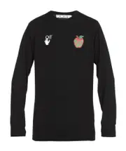 open-necked black shirt S,M Black