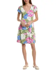 Tommy Bahama Darcy Lush Lotus V Cap Mini Dress