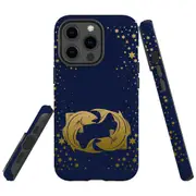For Apple iPhone 13 Pro Case, Armour Back Cover, Pisces Drawing
