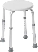 Drive Medical Adjustable Height Bath Stool, White