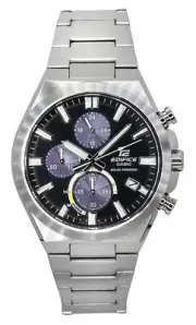 Casio Edifice Analog Chronograph Black Dial Solar EQS-950D-1A 100M Mens Watch
