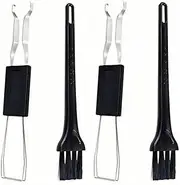 Jindizi 2 Pcs Keycap Puller Switch Puller,Stainless Steel Keycap Removal Tool, with 2 Pcs Keyboard Cleaning Brush for Mechanical Keyboard
