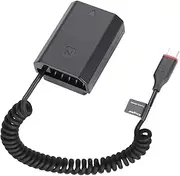 NP-FZ100 Dummy Battery USB Camera Power Supply Decoded NP-FZ100 Battery Replacement with Type C Spring Power Adapter Cable for Sony Alpha A6600 A7C A7III A7RIII A9 A9II A9R A9S Cameras