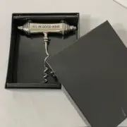 Crate & Barrel Small Talk "All in Good Wine" Corkscrew Gift Housewarming Holiday