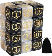 24 Pieces MTG Dice Counters Shield Buff Tokens Life Counter Set Compatible With Magic The Gathering, TCG, Card Games Accessories