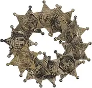 Toyvian 10pcs Western Cowboy Plastic Pins Badge Retro Cowgirl Costume Accessories for Themed Parties Photo Booths Vintage Style Decorations