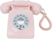 Audio Guest Book Wedding Phone Landline Phone Model Antique Design Audio Guestbook Message Recorder Phone for Wedding Decor, Pink
