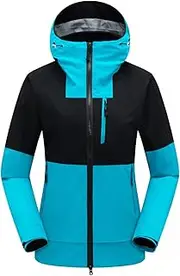 [VIDECOR] Stay Dry and Comfortable with Women's Lightweight Waterproof Breathable Ski Jacket Multiple Pockets for Storage,B-XL