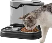 Cat Feeder - Pet Food Dispenser | Dog Food and Water Bowl Set | Automatic Dog Dishes Bow Feeders | Large Capacity Pet Feeding Supplies for Vacation Travel Home Indoor Watering Supplies
