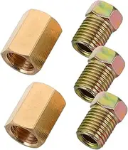 Brake Line Hardware Kit 3pcs Straight Threaded Connectors Metric Fittings for Automotive Maintenance Push to Connect Leak-Proof