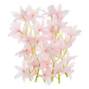 24Pcs 7" Artificial Orchid Flower Floating Candles Simulation Flower Pink