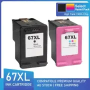 Non-OEM Ink 67XL for HP DeskJet 2300 2700 2721 2722 4120 4122 Envy 6020 6430