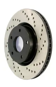 Stoptech 228.47040 C‑Tek Drilled Front Rotor for 2018–21 Subaru WRX STI (for: Subaru)