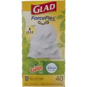5 Pack Glad Force Flex Febreze Freshness Waste Bags, 59.6 cm X 64.5 cm X 18.3...