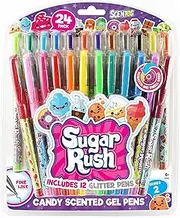 Scentos Scented Gel Pens - 24-Count - Assorted Color Pens for Kids or Adults in Sugar Rush Candy Scents - Cool Writing & Journaling Gift Idea