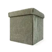 Square Storage Ottoman - Green