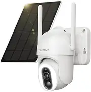 [SEHMUA] Solar Security Cameras Wireless Outdoor Security Cameras with 500 Lumens Super Bright LEDs 2K 360° View Outdoor Camera Wireless Color Night Vision PIR Motion Detection 2 Way Audio