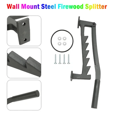Wall Mount Steel Firewood Splitter Kindling Wood Cracker Cutting Tool for Home,