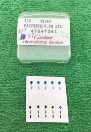 Genuine Cartier 616 98349 Set Of 2 Blue Hands Panthere/V PM QTZ 47847381 NOS