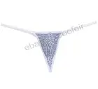 Men Mussy Mesh Micro Thong Underwear Mini Bikini T-Back Guys Sexy Sheer G-string