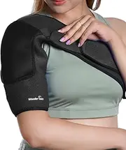 Wonder Care Rotator cuff brace for shoulder pain relief Neoprene Shoulder support brace for men and women for dislocated, frozen, mouse shoulder (Universal size: 26"-36")