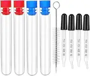 Esforzarse 4Pcs Eye Dropper Glass Tool with Measurements Bent & Straight Tip, Glass Dropper, Pipette Dropper for Accurate Easy Dose & Measurement, for Essential Oils(2 Straight Tip + 2 Bent Tip)