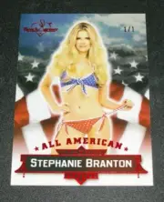 2015 Benchwarmer STEPHANIE BRANTON Signature ALL AMERICAN Red Foil #1/1 PLAYBOY