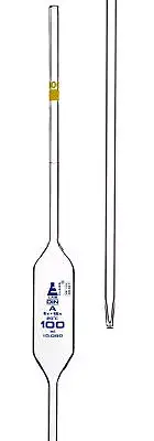 Eisco Labs 100ml Volumetric Pipette, Class A - Borosilicate Glass