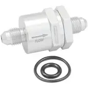 Aeroflow Check Valve Inline -4AN Silver / One Way Valve - AF612-04S