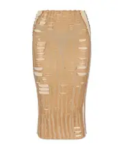 Diesel M-Calina Distressed Seamless Midi Skirt S,XS,L,M beige