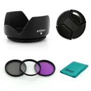 55mm PETAL LENS HOOD, CPL UV FLD Filter, CAP, for Sigma 50-200mm F4-5.6 DC OS