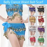 Belly Dance Sequin Hip Scarf Tassel Chiffon Waist Belt Skirt Performance Costume