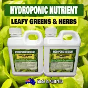 Hydroponic Nutrient - Leafy Greens & Herbs - 1L Part A & 1L Part B