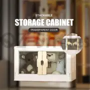 Folding Double-Door Storage Box Multi-layer Storage Cabinet With Wheels