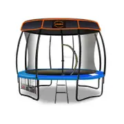 Kahuna Trampoline 14 Ft With Roof Cover - Blue