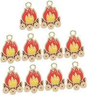 [TOBBOMEY] Flame Pendant Charms for Necklace Bracelet Earring Jewelry Making Unique Craft Ornament for Women