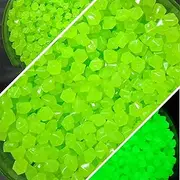 1200 Pcs Glow in The Dark Rocks,Glowing Pebbles Stones Luminous Rocks for Indoor Outdoor, Stepping Stone, Pebbles for Plants/Yard/Backyard/Fish Tank/Pool Stuff (Color : Green1)