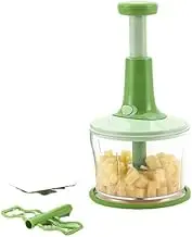 Home meat grinder egg beater Garlic puree pound garlic multifunctional food machine Vegetable dehydrator Drain basket, trumpet, Light Green, AF1433/5