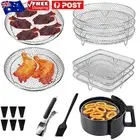 Air Fryer Rack Stainless Steel 3 Layer Grill Basket Baking Tray Accessories NEW